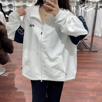 韓國 FILA Logo Sleeve Color Block Windbreaker【FA004】