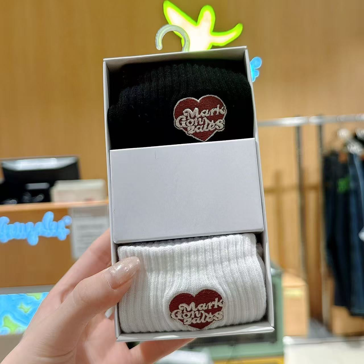 韓國 Mark Gonzales Heart Collection Socks 2PACK【MG159】