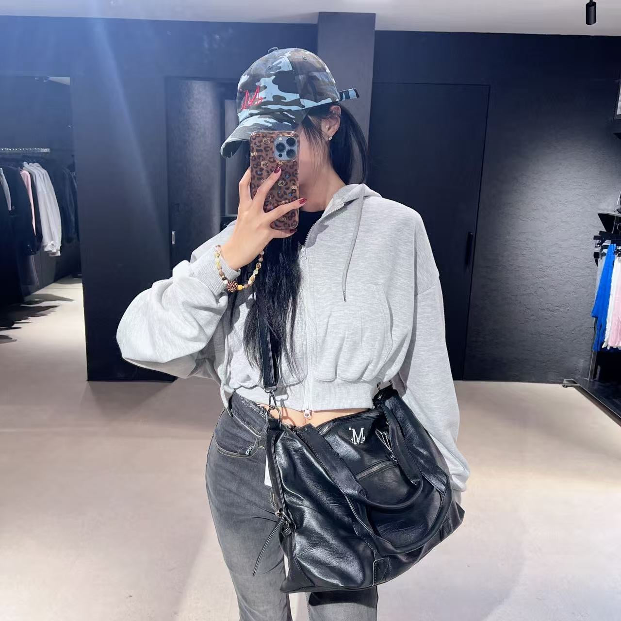 韓國 Mucent Prime Wrinkle Leather Tote Bag【MU103】