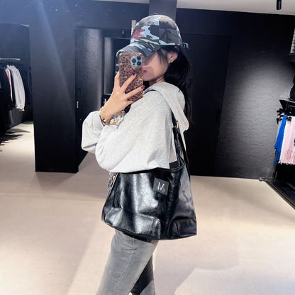 韓國 Mucent Crescent Leather Shoulder【MU107】