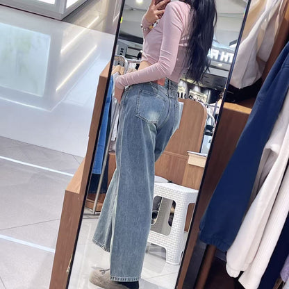 韓國 Marithe Francois Girbaud W Vintage Washed Denim Pants【MF733】