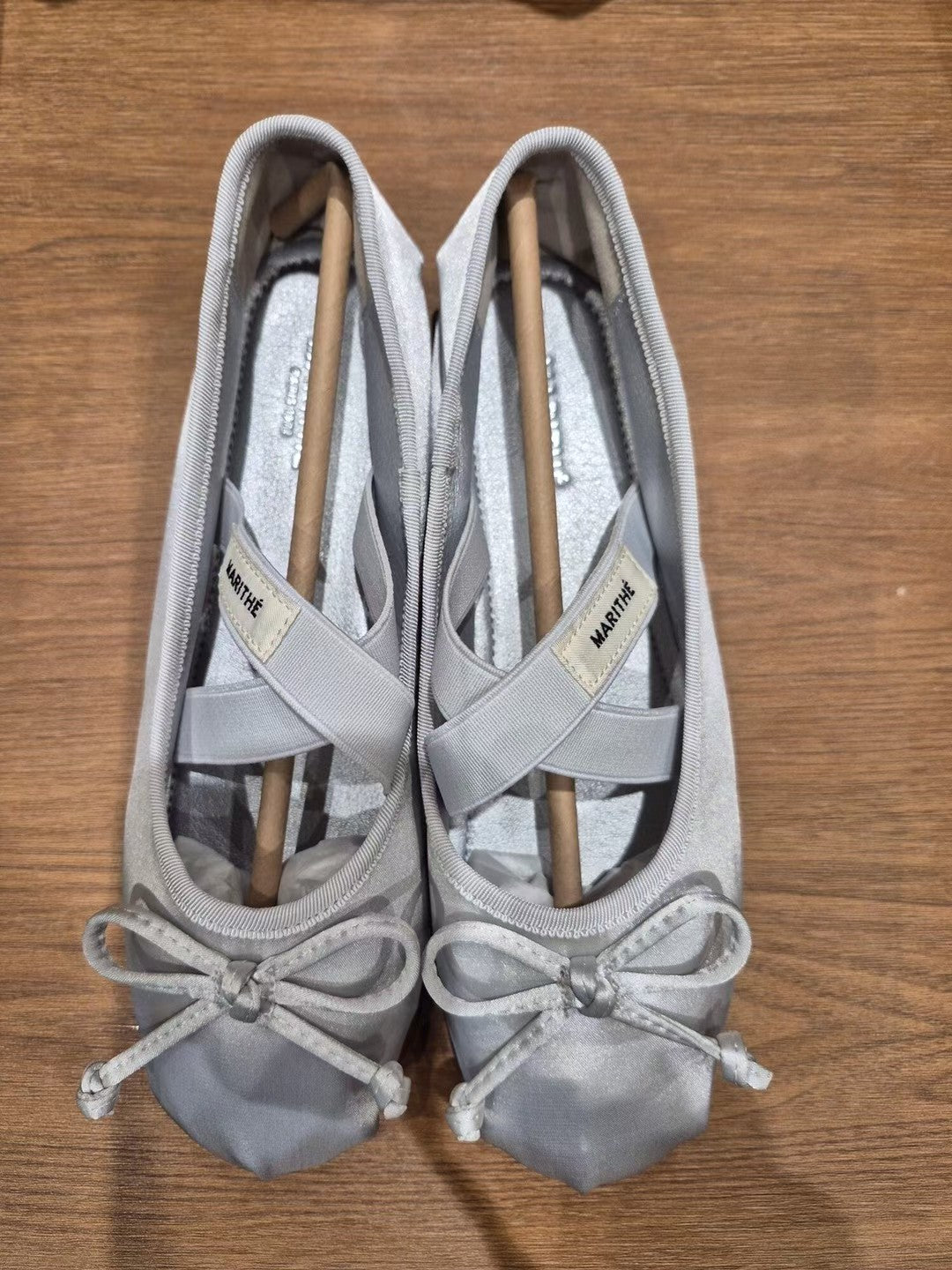 韓國 Marithe Francois Girbaud W Cross Banding Ribbon Flat Shoes【MF712】