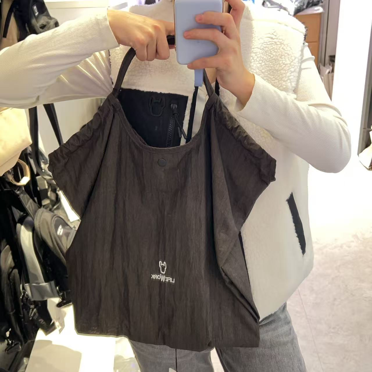 韓國 LifeWork Big Shirring Tote Bag【LW052】