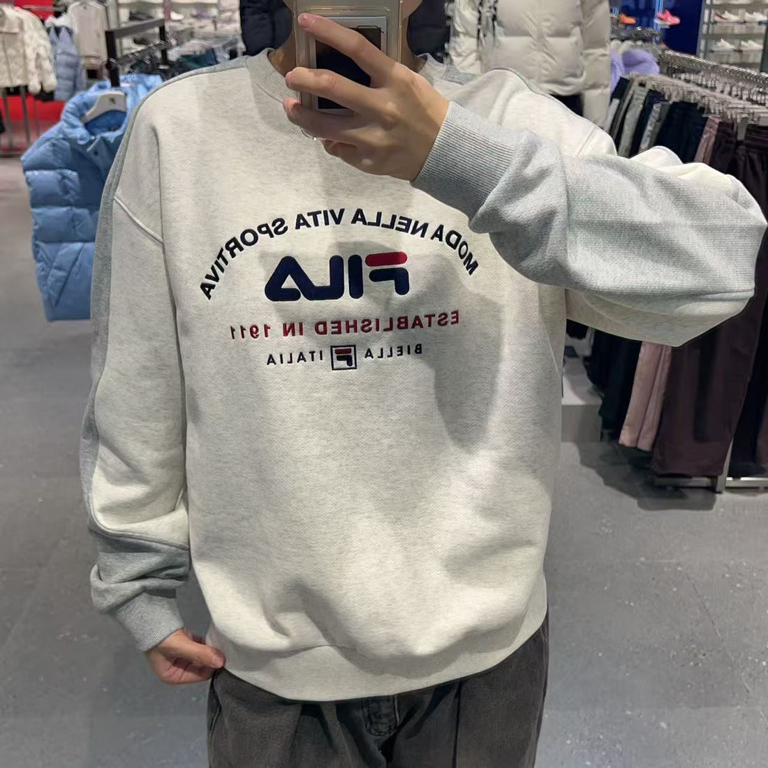 韓國 FILA Colorblock Logo Long Sleeve【FA030】