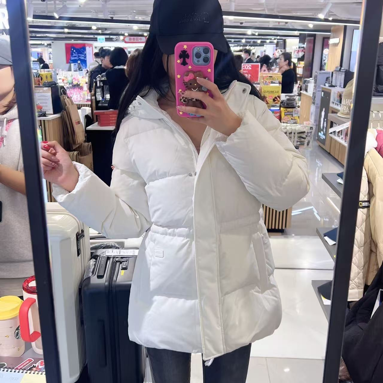 韓國 National Geographic Women's Waist String Hooded Duck Down Jumper (鴨絨)【NG280】