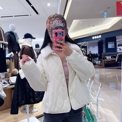 韓國 SPAO Detachable collar lightweight quilted jacket【SP192】