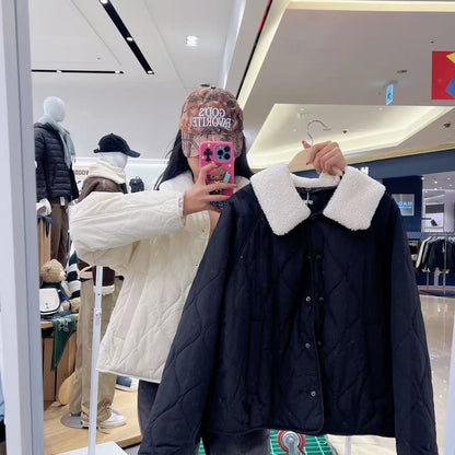 韓國 SPAO Detachable collar lightweight quilted jacket【SP192】