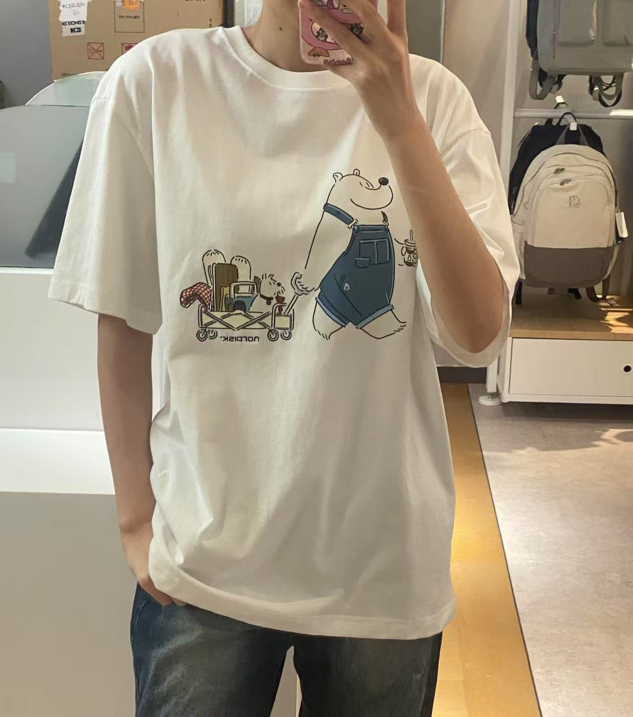 韓國 Nordisk Cartoon Polar Bear Short Sleeve T-Shirt【NK001】