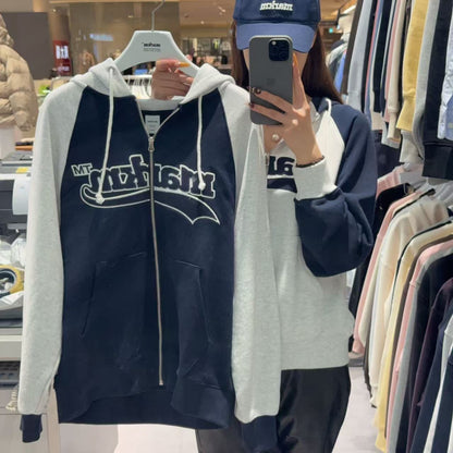 韓國 Markm SWING LOGO RAGLAN HOODIE ZIP-UP【MA051】