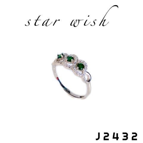 Star Wish S925銀 翡翠戒指 J2432【SS477】