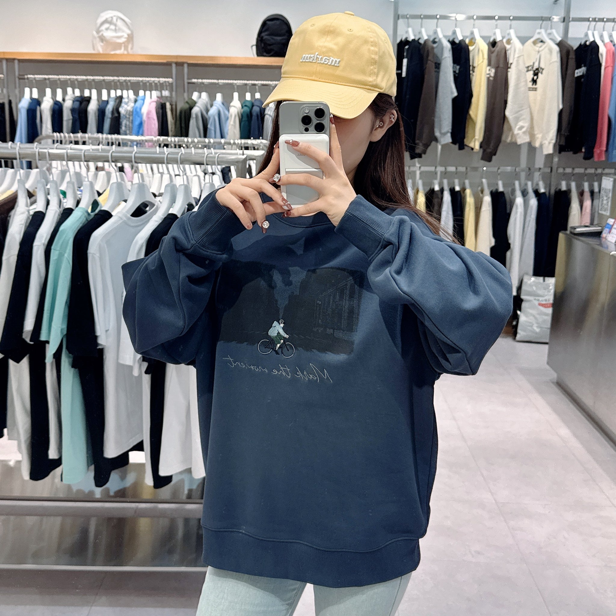 韓國 Markm VINTAGE PRINT BOARDER SWEATSHIRT【MA070】