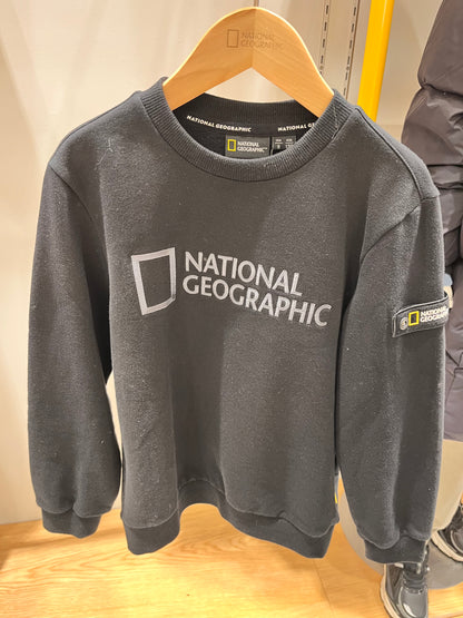 韓國 National Geographic Tone-on-tone big logo Hoodie【NG136】