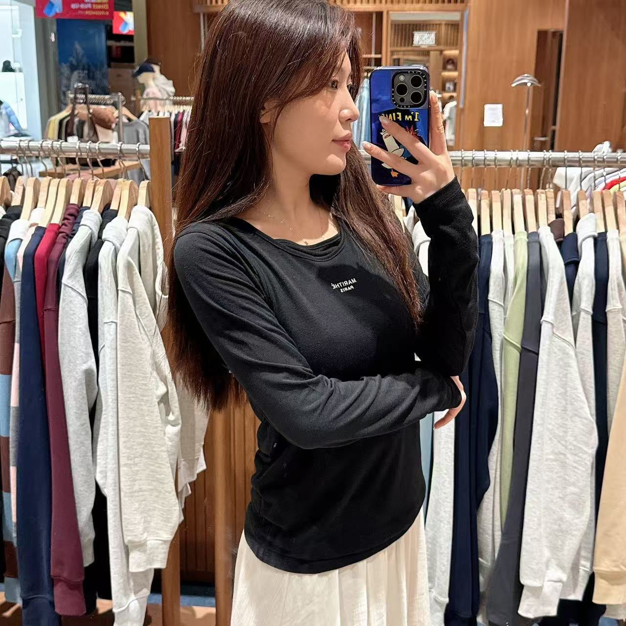 韓國 Marithe Francois Girbaud W Layered Jersey Long Sleeve【MF722】