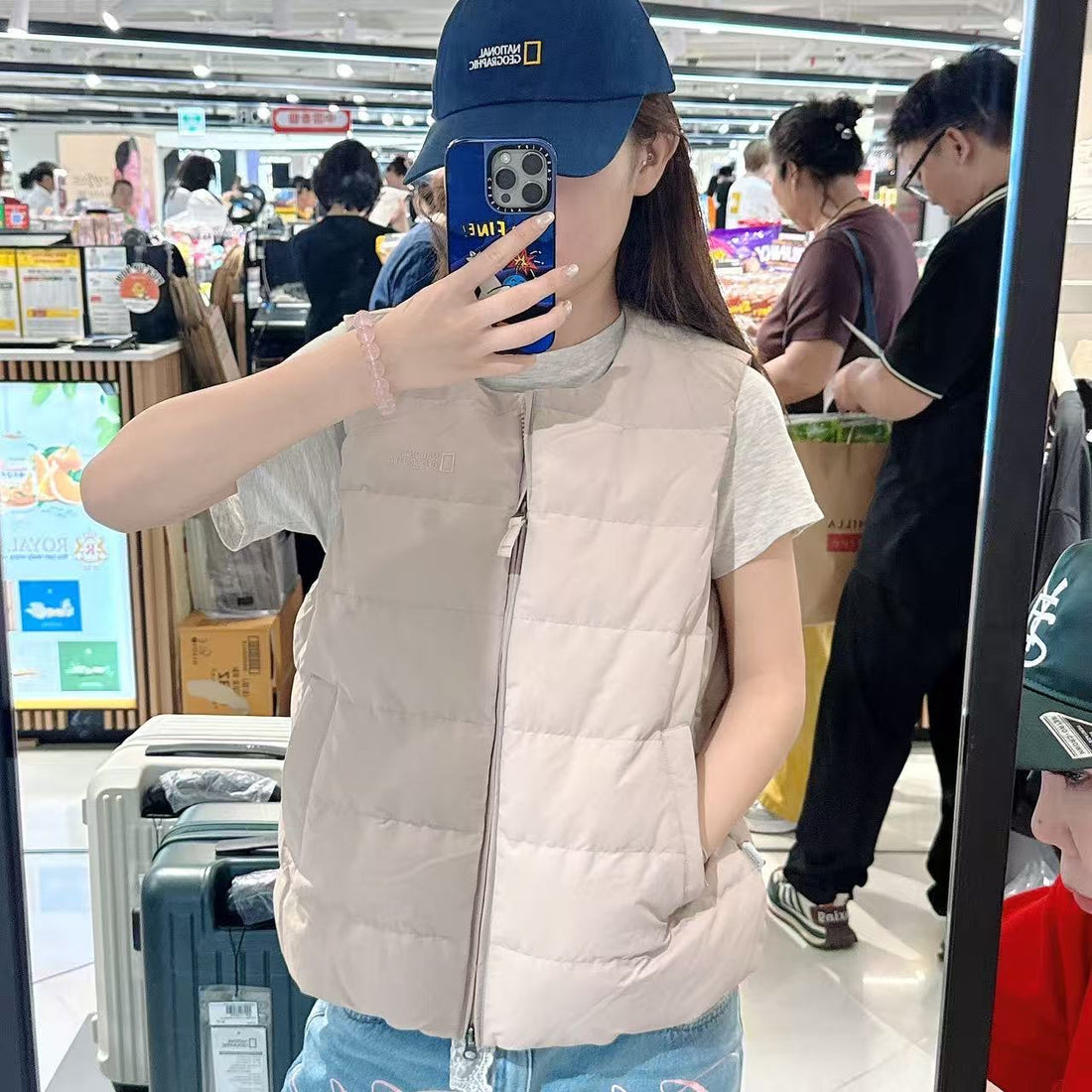 韓國 National Geographic 女裝 HERON 輕量 羽絨背心 (鵝絨)【NG013】