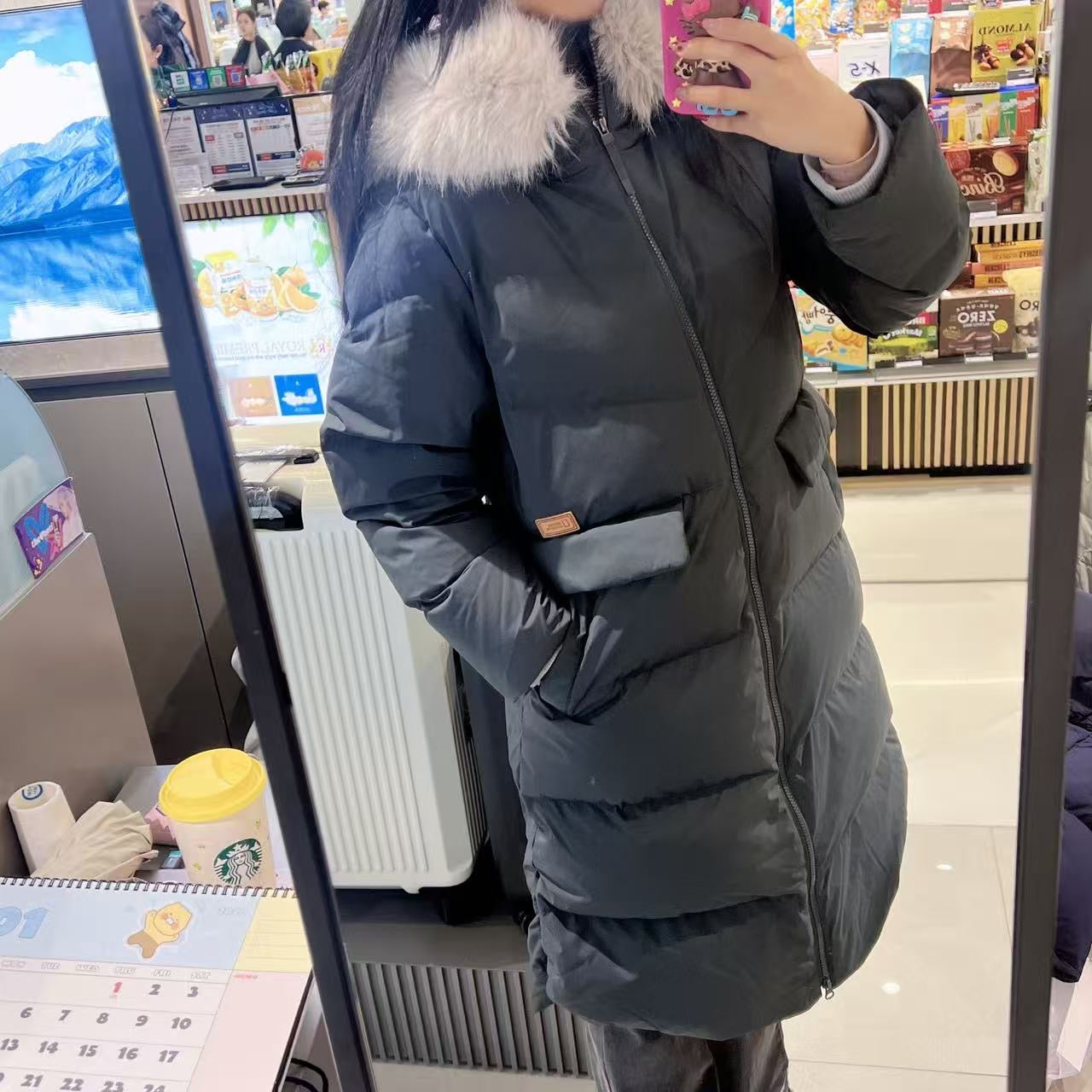 韓國 National Geographic Women's Hooded Fur Long-Length Goose Down Jumper (鵝絨)【NG284】