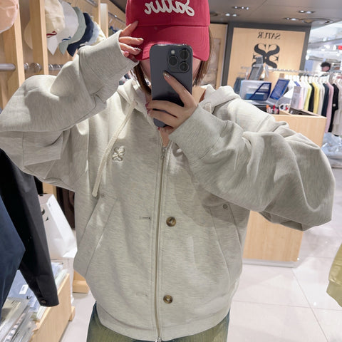 韓國 Satur Teo Cotton All Day Hood Zip-up【SR058】