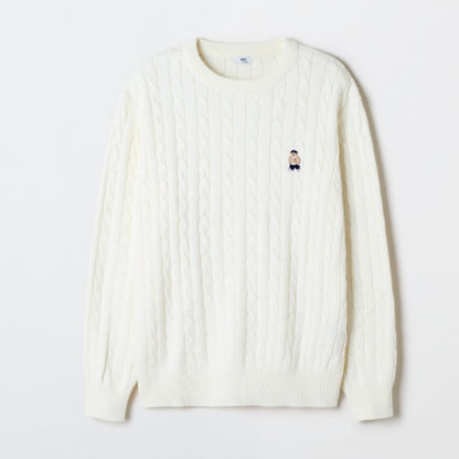 韓國 SPAO Woody Cable Round Neck Sweater【SP299】
