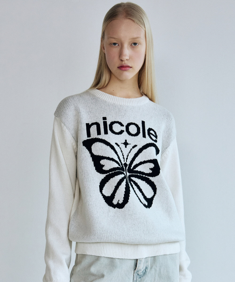 韓國 Nick Nicole Cashmere Butterfly Star Pullover 【NK023】