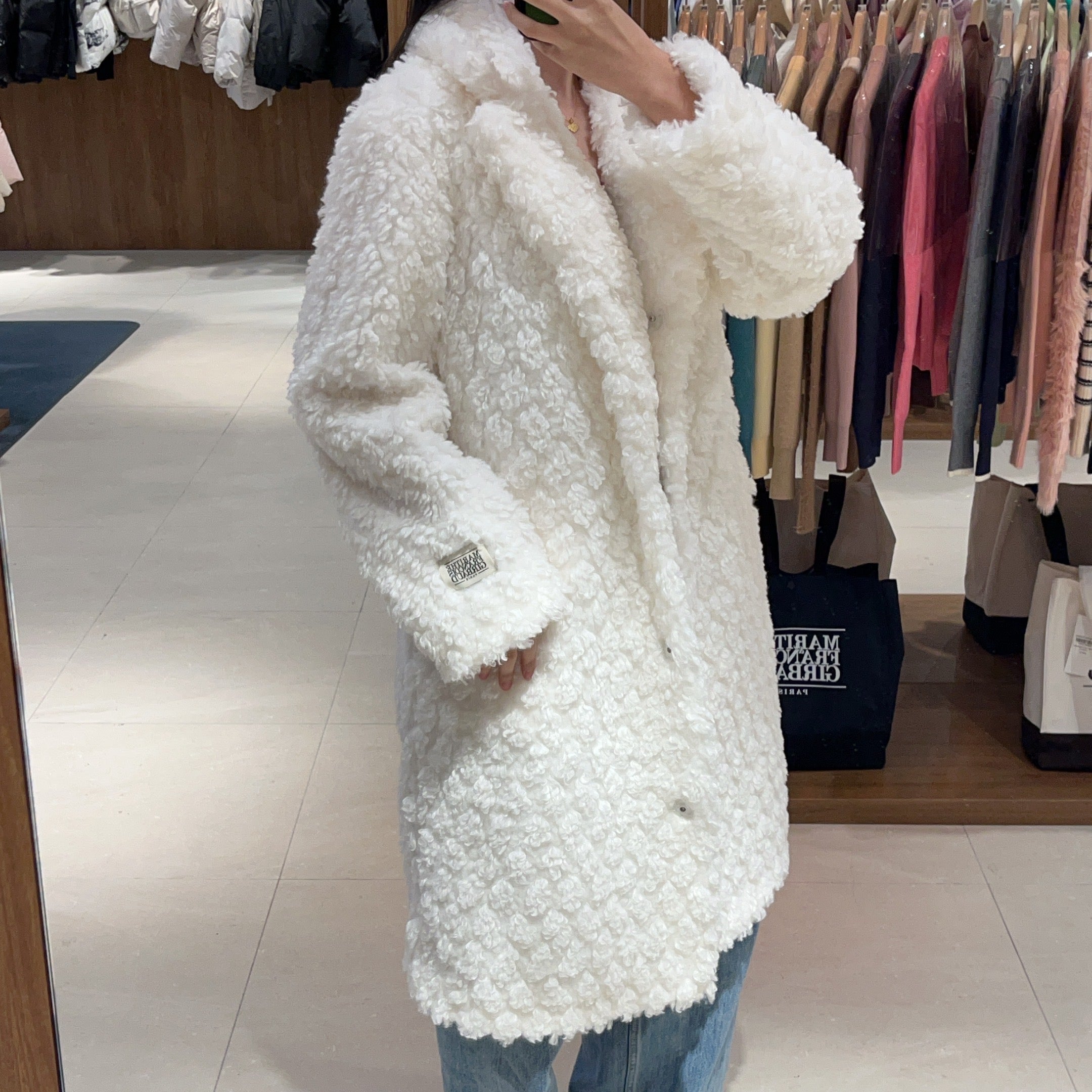 韓國 Marithe Francois Girbaud W NU WEEK FAUX FUR COAT 【MF245】