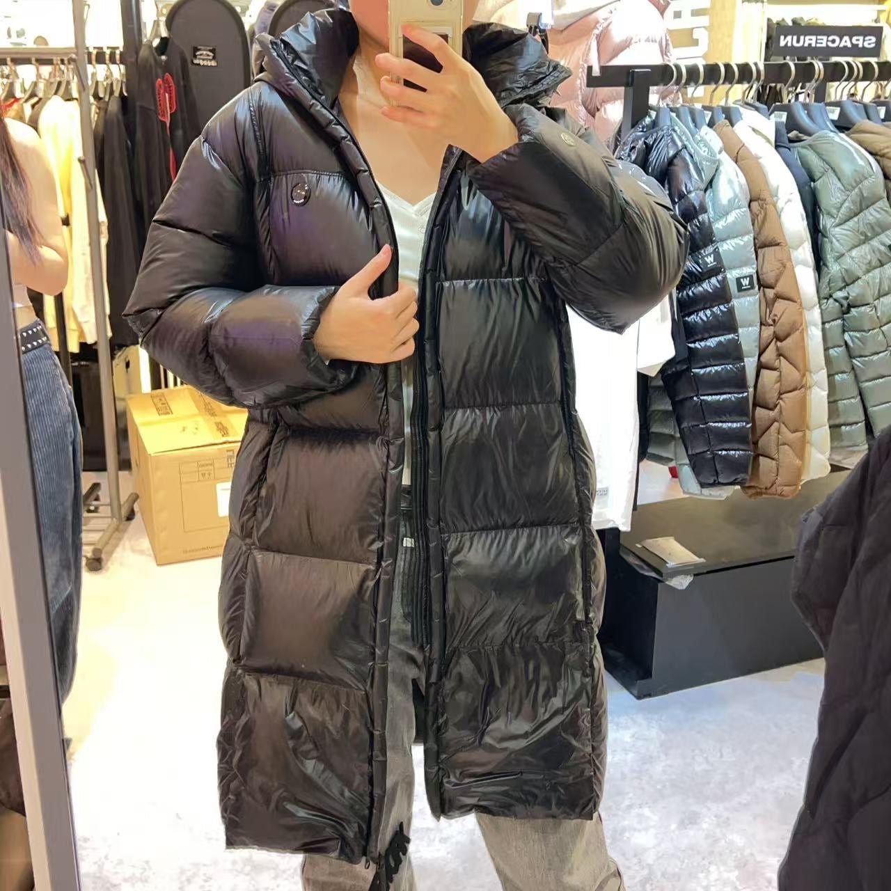 韓國 LifeWork Women's Soft Air Square Quilted Long Hooded Down Jumper (鴨絨)【LW033】