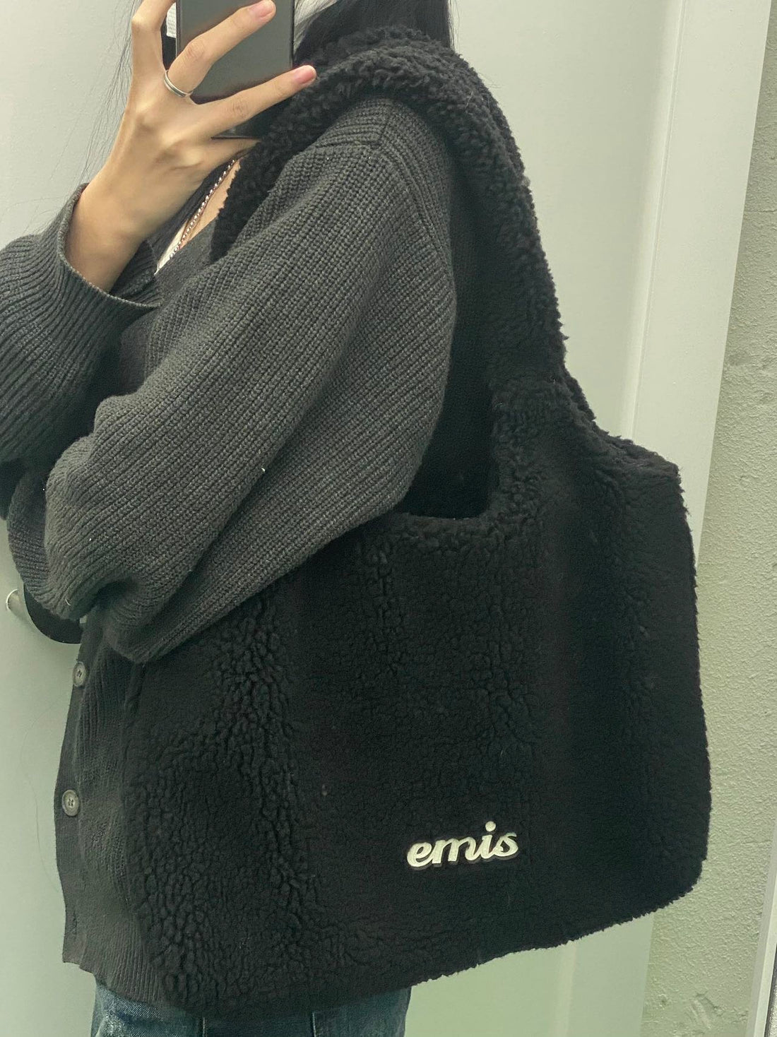 韓國 EMIS Shearling Shoulder Bag【ES013】