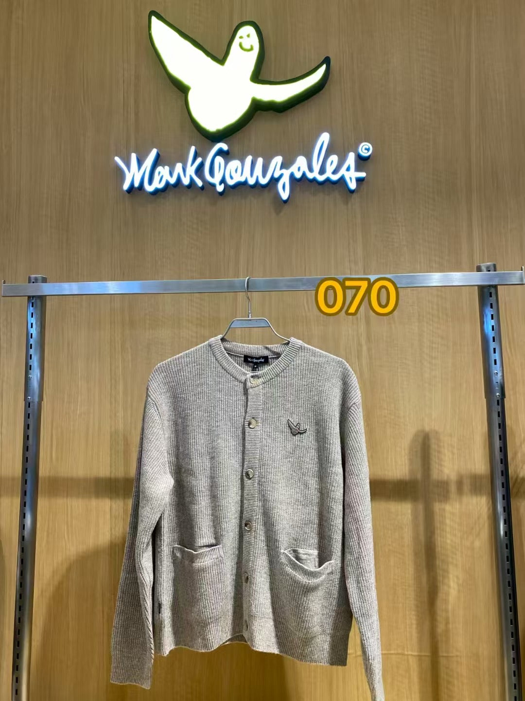 韓國 Mark Gonzales Angel Round Neck Knit Cardigan【MG137】
