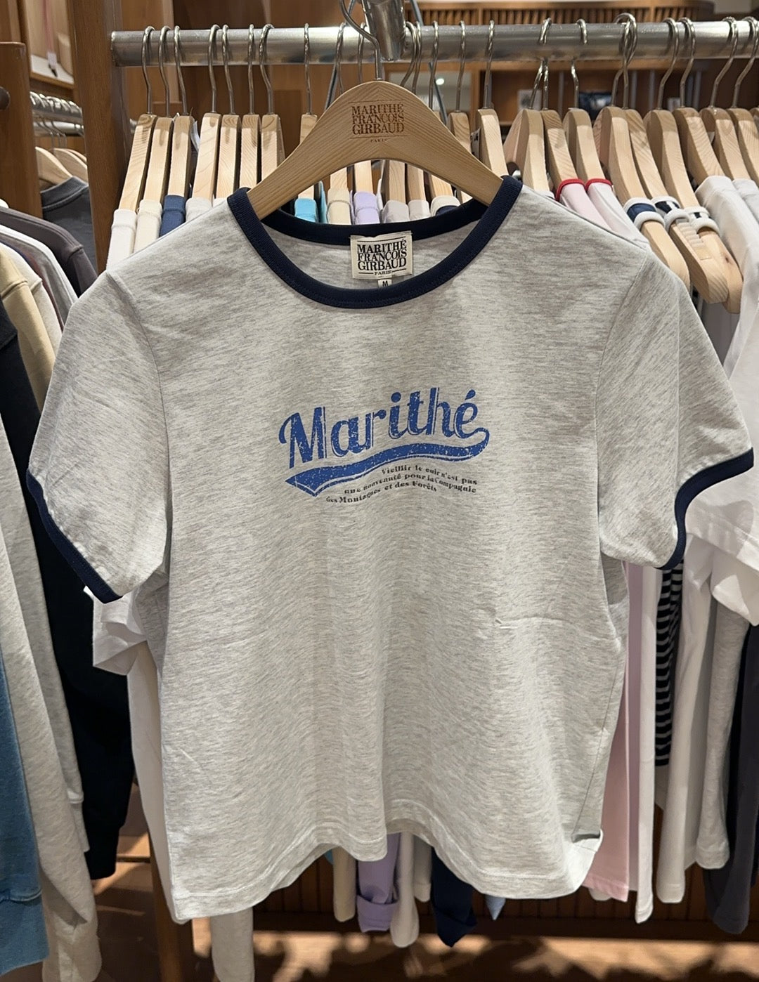 韓國 Marithe Francois Girbaud W Vintage Baseball Ringer Tee【MF415】