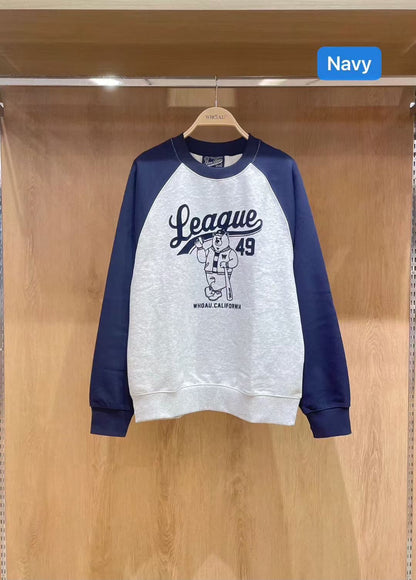 韓國 Who.A.U Steve Raglan Sweatshirt【WA232】