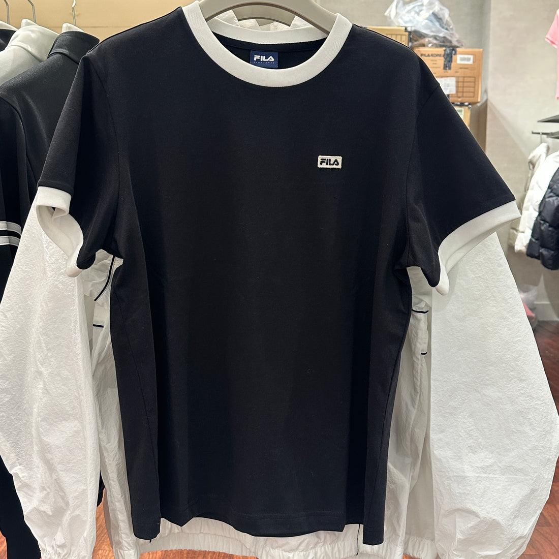 韓國 FILA Regular Ringer Tee Short Sleeve T-shirt【FA209】