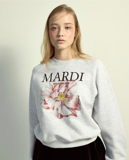 韓國 Mardi Mercredi Sweatshirt Raglan Roses 01【MM216】