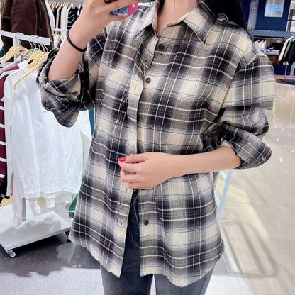 韓國 SPAO Flannel Overfit Check Shirt【SP314】