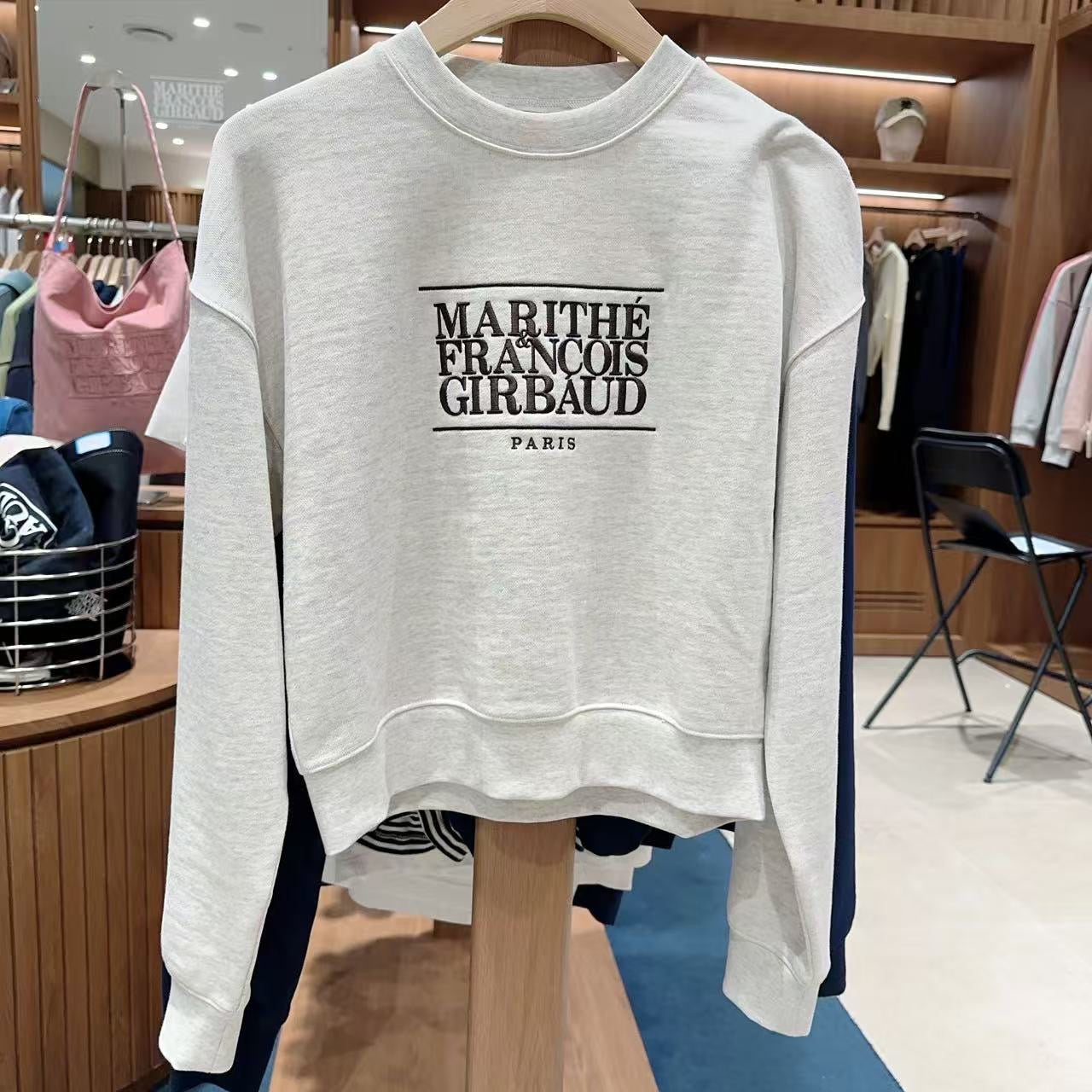 韓國 Marithe Francois Girbaud W Classic Logo Crop Sweatshirt【MF654】