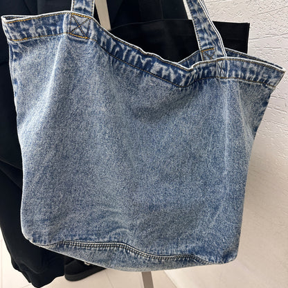 韓國 Matin Kim LOGO WASHED DENIM TOTE BAG【MK026】