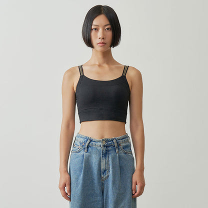 Comfort Lab Casual Strap Cotton Crop Top【LL044】
