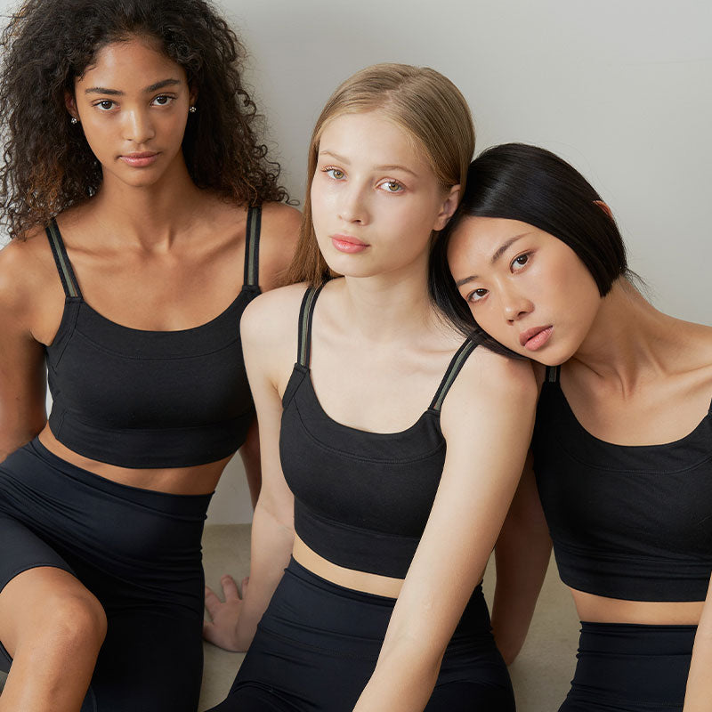 Comfort Lab Casual Strap Cotton Crop Top【LL044】