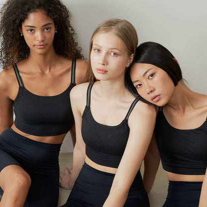 Comfort Lab Casual Strap Cotton Crop Top【LL044】