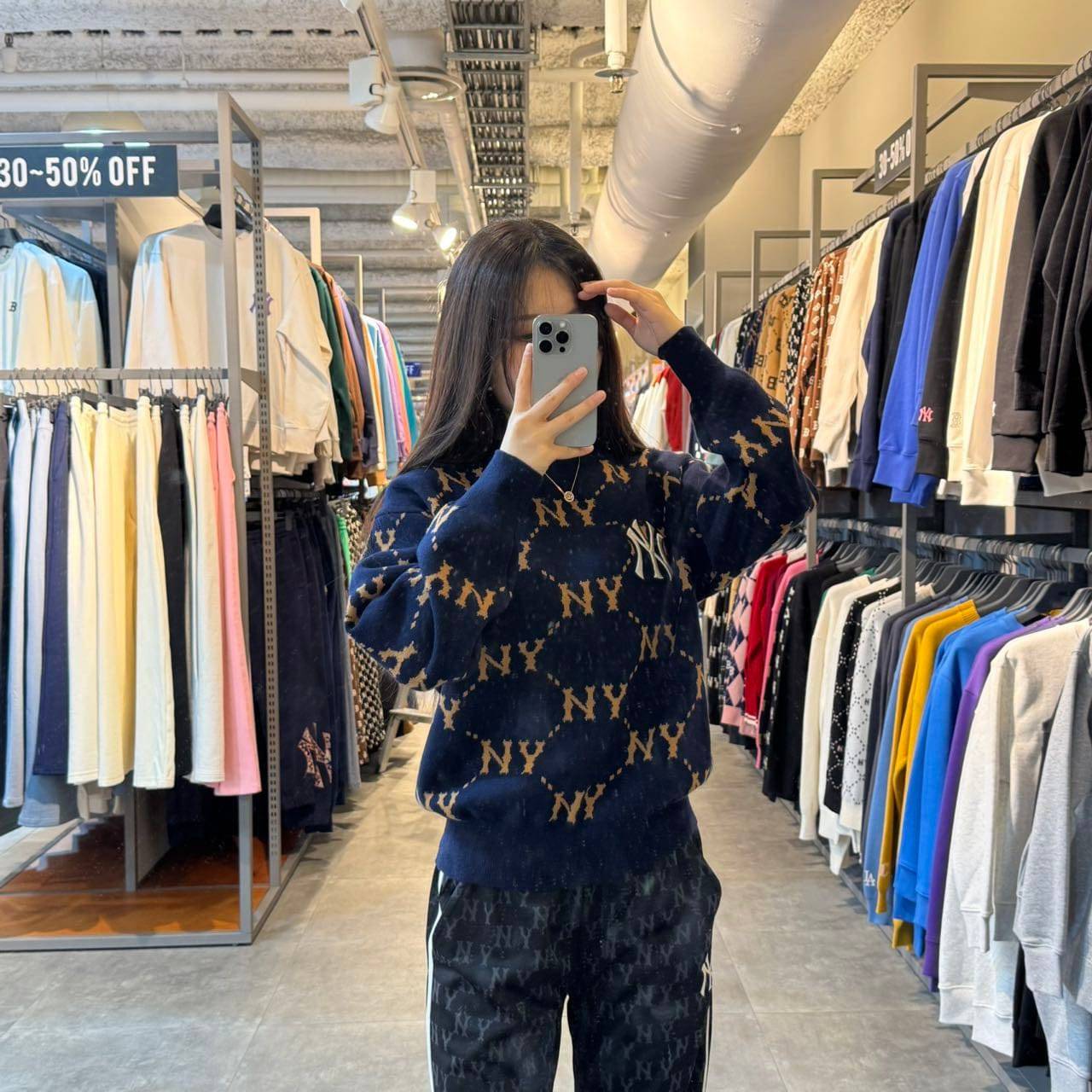 韓國 MLB Diamond Monogram Sweater Pullover 【MB019】 - STT Mall HK 靚太網購