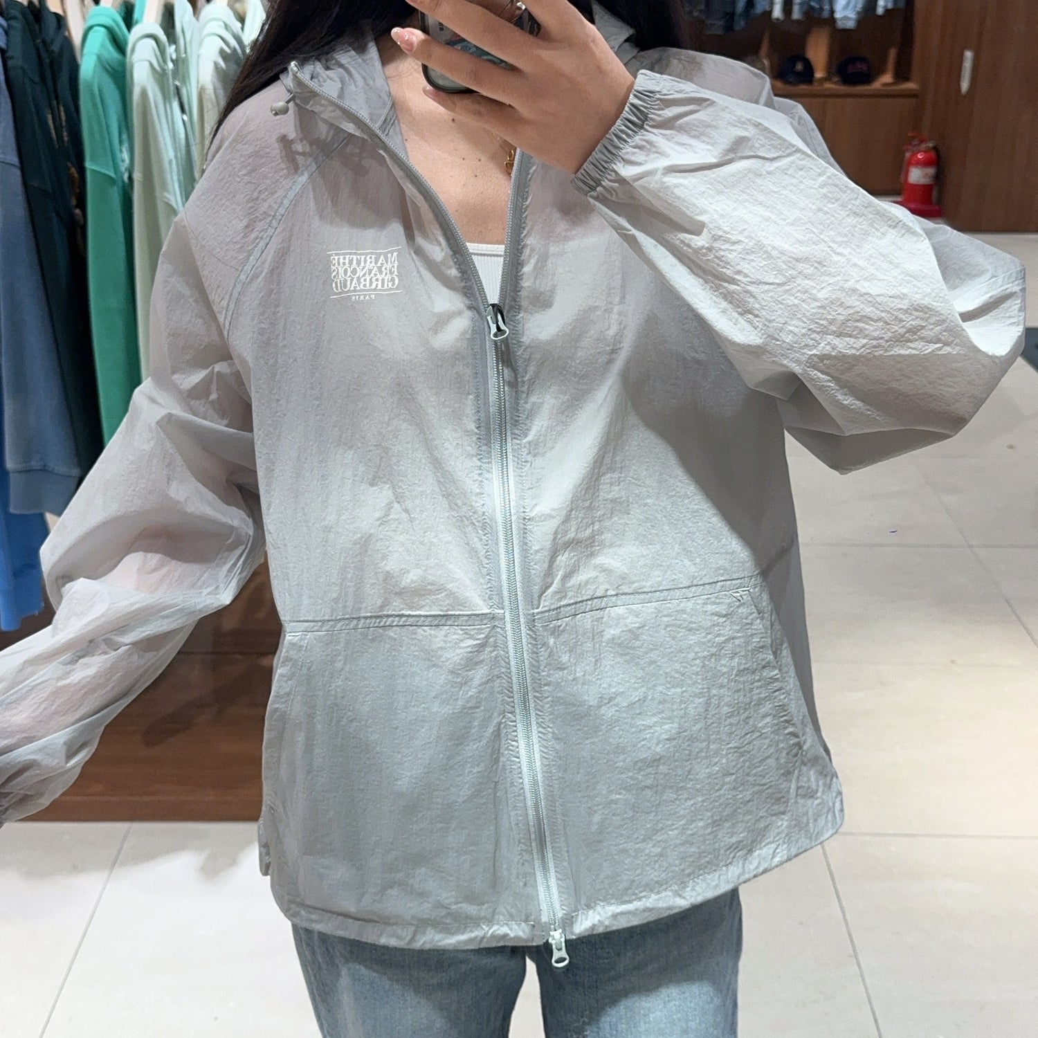 韓國 Marithe Francois Girbaud CLEAR HOODIE WIND BREAKER【MF355】