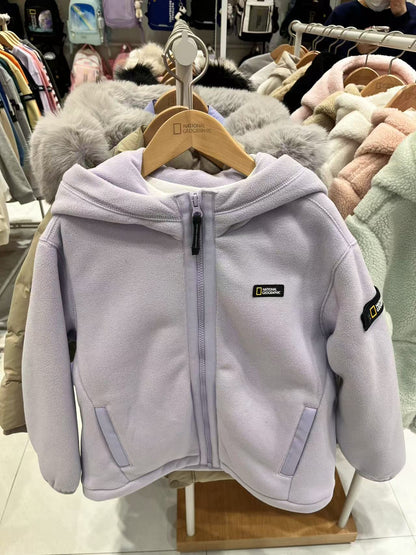 韓國 National Geographic Basic Hoodie Fleece Jacket【NG137】