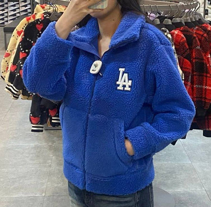 韓國 MLB Mega Logo Fleece Jacket 【MB005】 - STT Mall HK 靚太網購