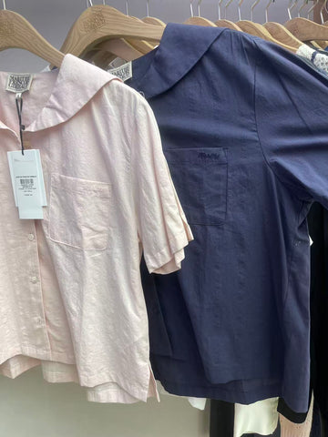 韓國 Marithe Francois Girbaud W Marine Half Sleeve Shirt【MF692】