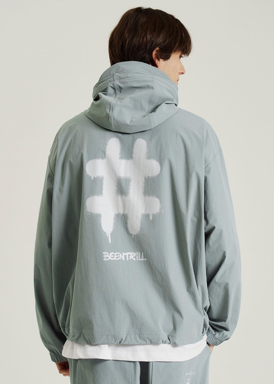 韓國 Beentrill Spray Logo Woven Jumper【BL070】