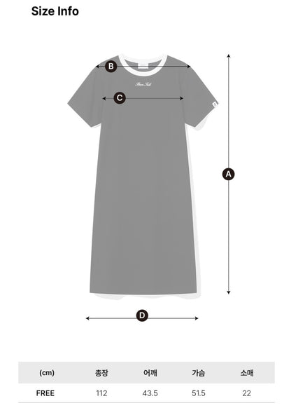 韓國 Beentrill Simple color blocking long one-piece【BL051】