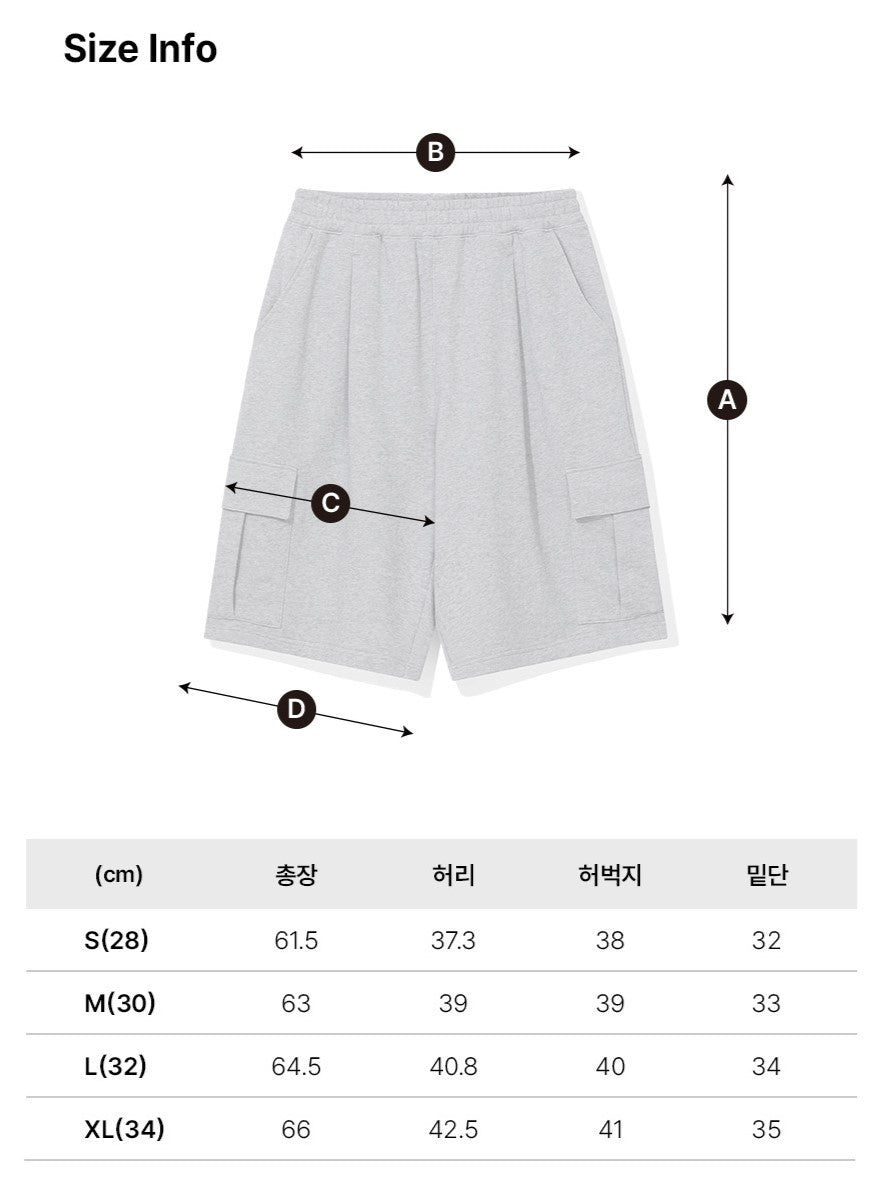 韓國 Beentrill Standard Cargo Bermuda Pants【BL079】