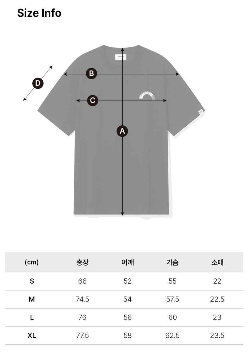 韓國 Beentrill Shading Lettering T-Shirt【BL015】