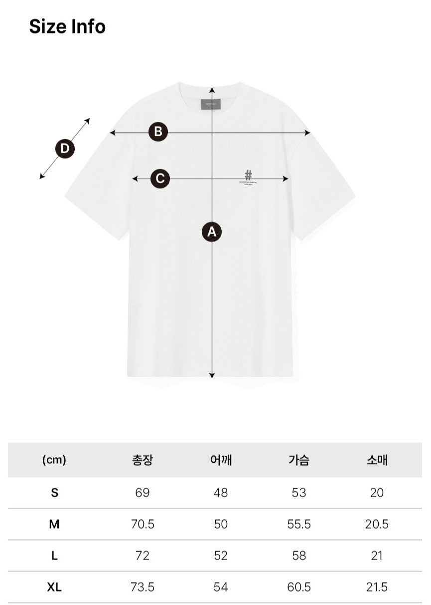 韓國 Beentrill Shake Hashtag Comfort Fit T-Shirt【BL017】