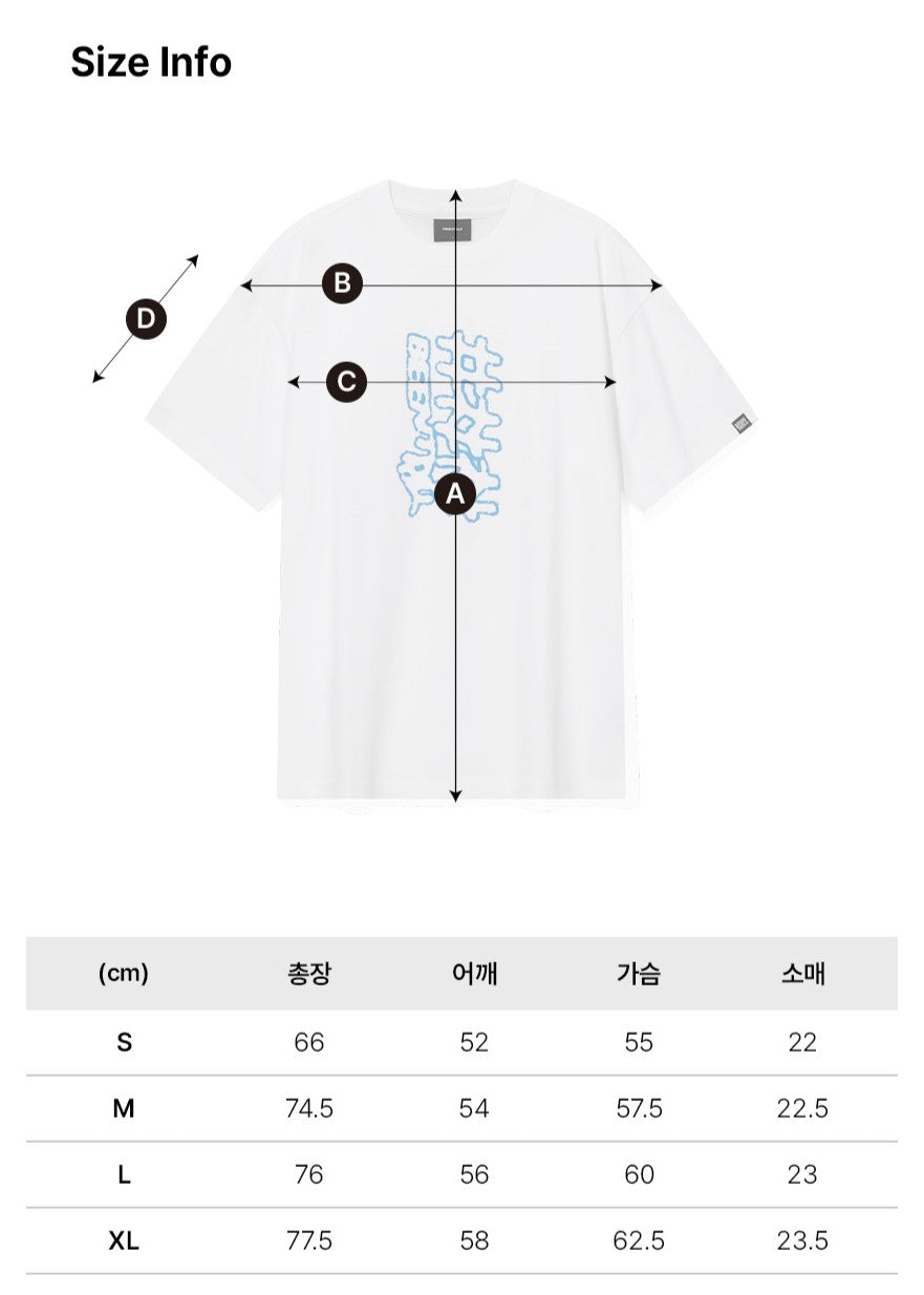 韓國 Beentrill Triple Hashtag T-Shirt【BL022】