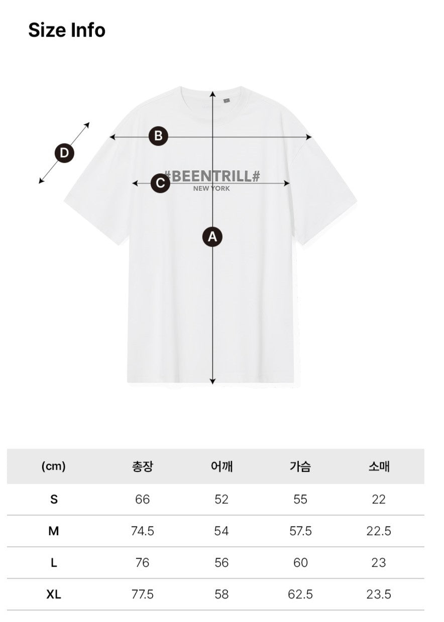 韓國 Beentrill Active Hashtag Lettering T-Shirt【BL027】