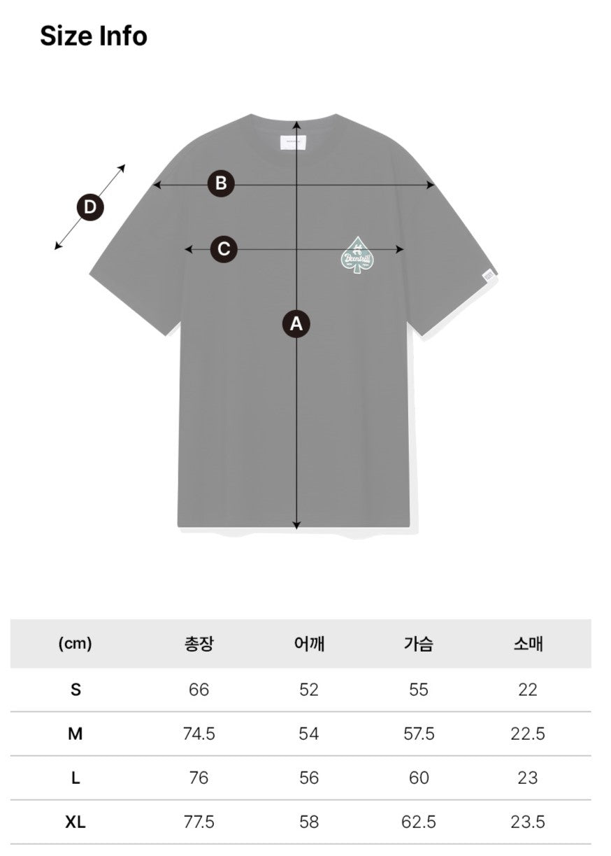 韓國 Beentrill Spade Hashtag T-Shirt【BL029】