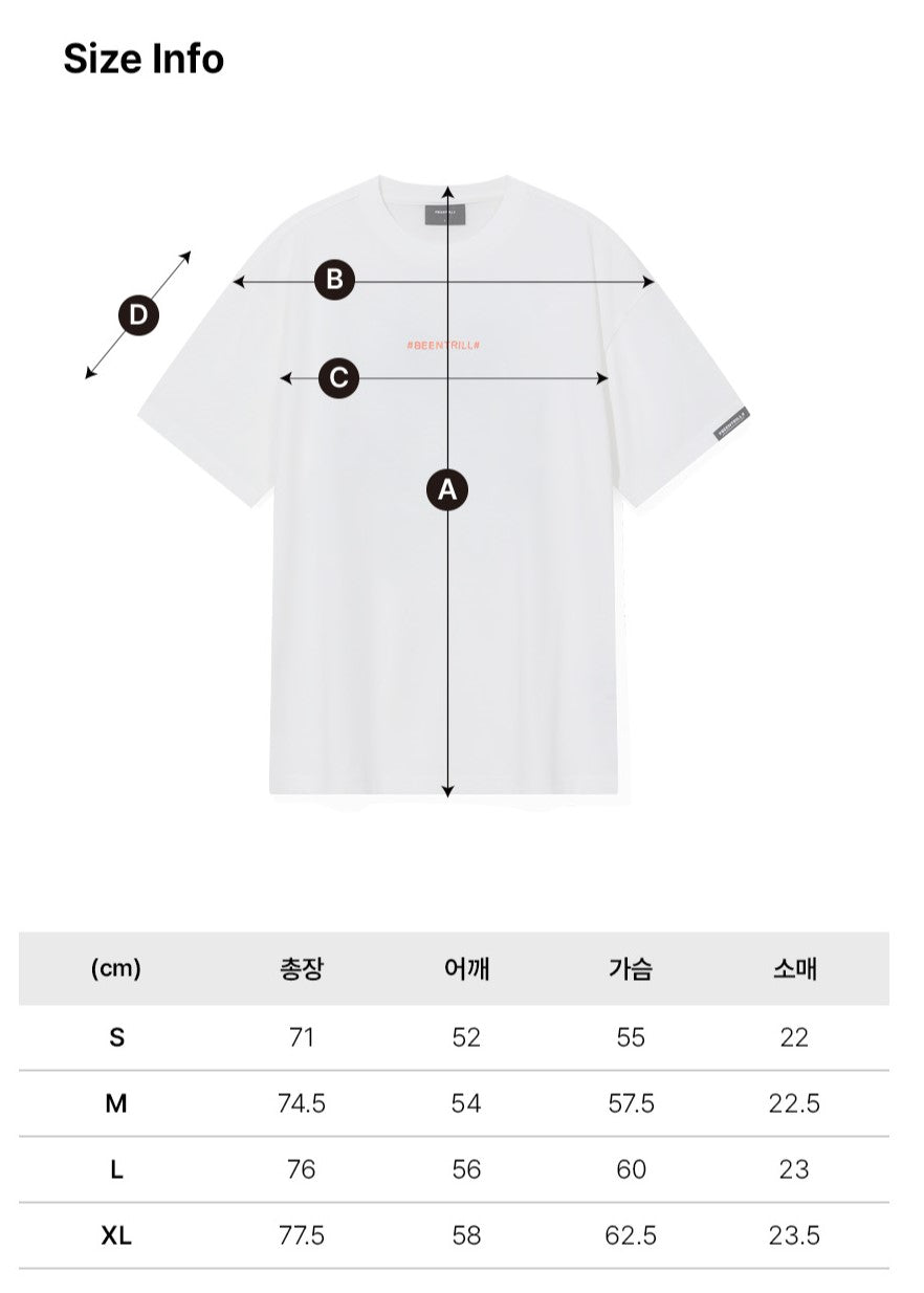 韓國 Beentrill Illusion Hashtag T-Shirt【BL031】